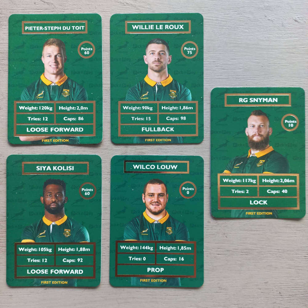 Pick n Pay Springbok Rugby Cards  Set of 5#7