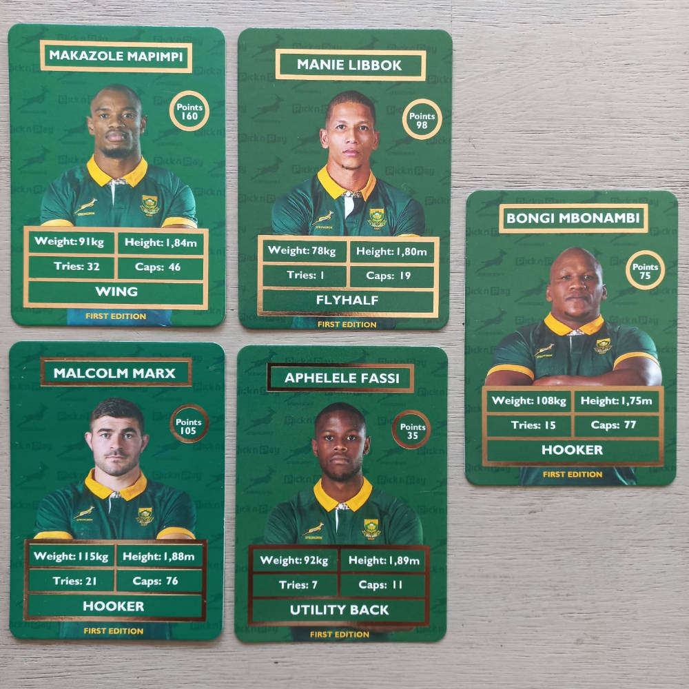 Set of 5 Rugby Cards - (PICK & PAY)h