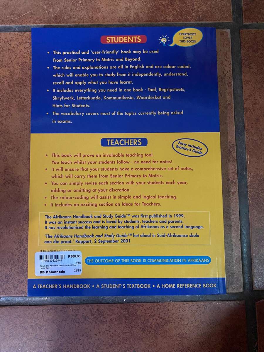 Afrikaans Handbook And Study Guide - Beryl Lutrin Series