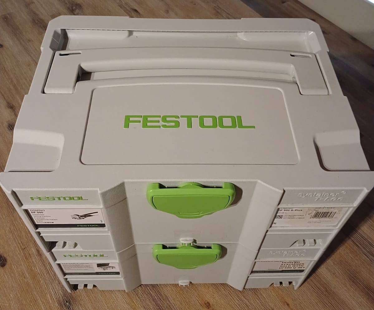Festool Domino DF 500 Q-Set (UNUSED) + Systainer + Stops + Domino Tenons