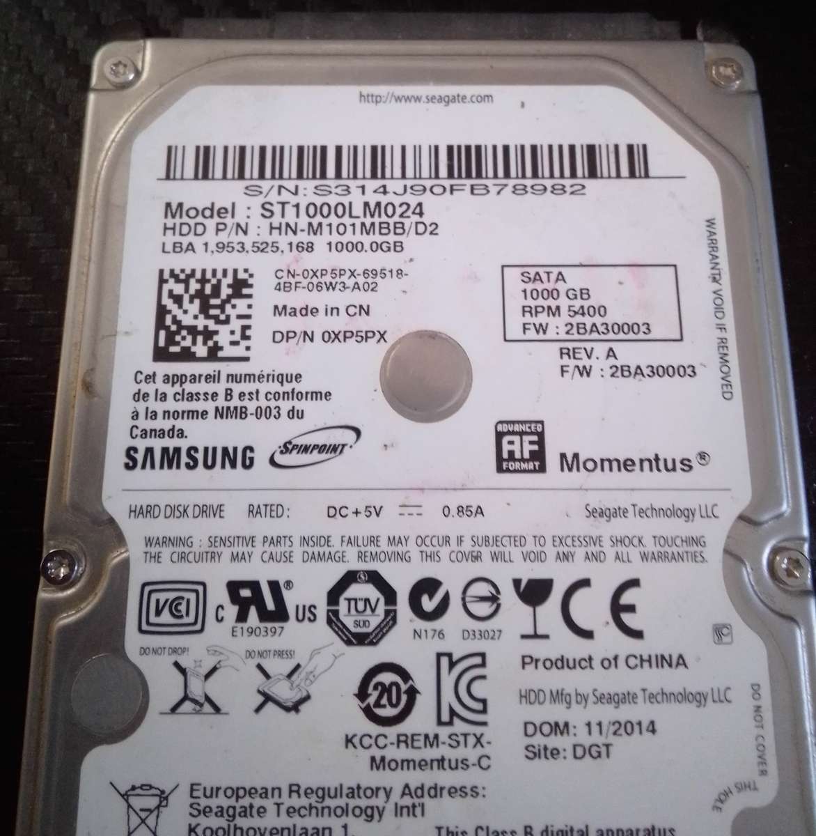 Bulk lot of 1 x SSD and 3x HDD drives
