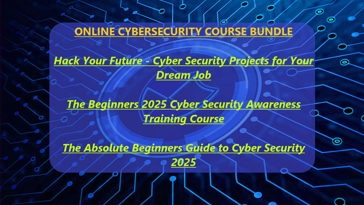 Cybersecurity ONLINE COURSE BUNDLE- 3x courses