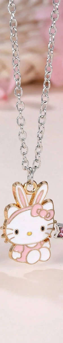 Hello kitty Bow pendant and necklace