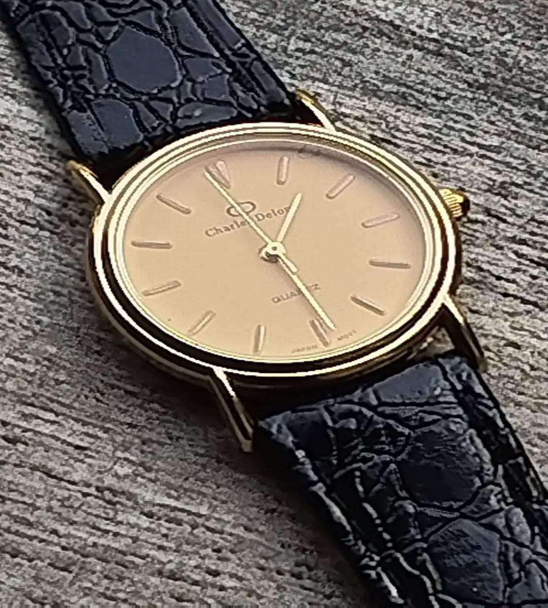 Charles Delon Ladies watch with genuine Leather strap