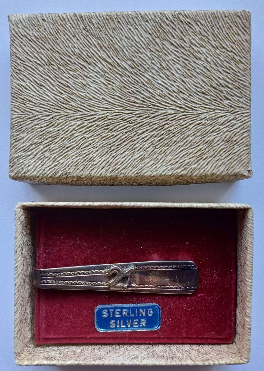 STERLING SILVER - TIE CLIP IN ORIGINAL BOX
