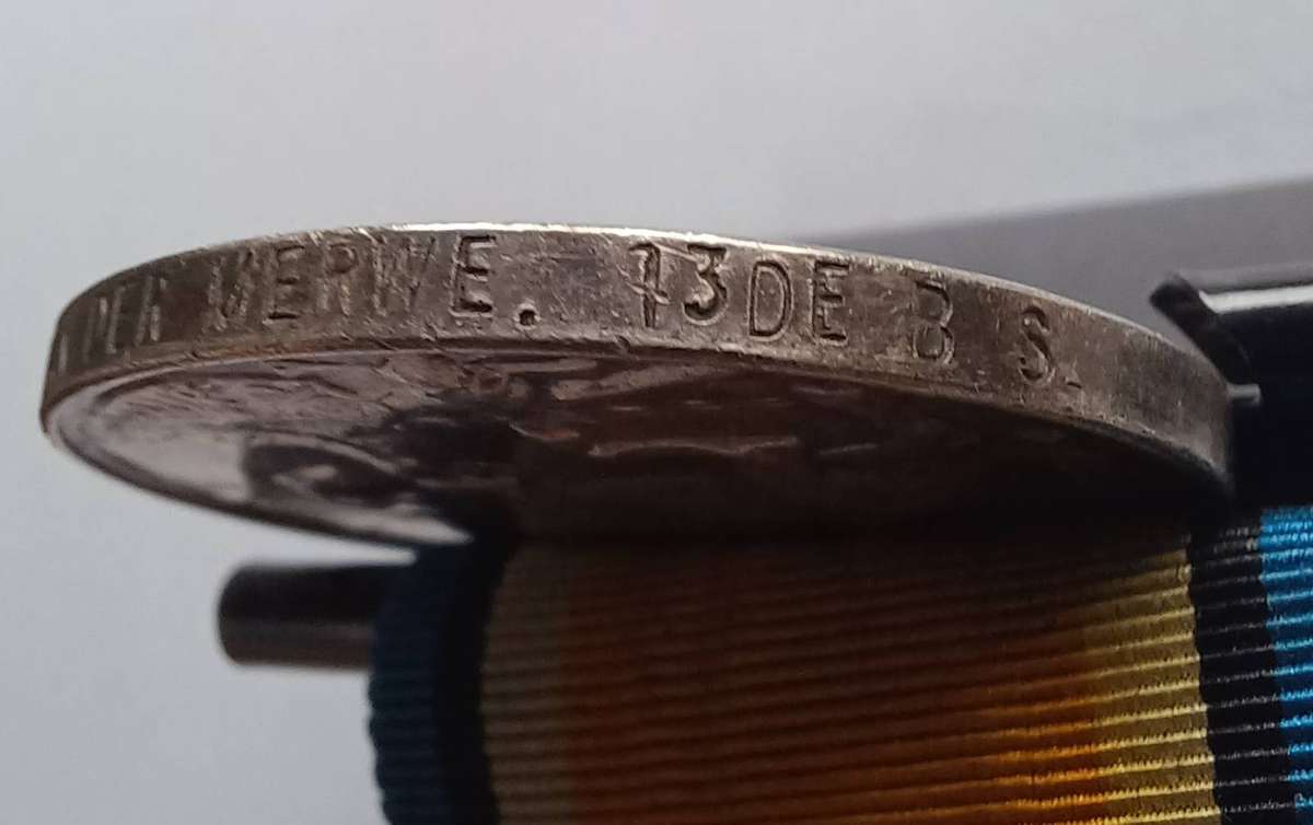 WW1 FULL SIZE MEDAL TRIO SET ("PIP-SQUEAK-WILFRED") CPL. J.J. VAN DER MERWE 13TH MR (ORIG. RIBBONS)