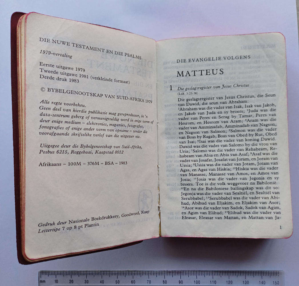 SADF Pocket Bible (Afrikaans)