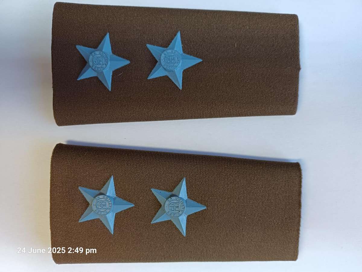 SAAF 2 PIP LT. RANK SLIDERS - TUPPERS EPAULETTE PAIR