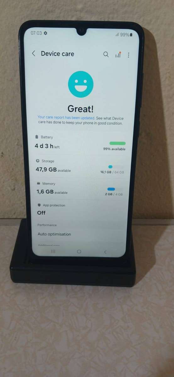 SAMSUNG GALAXY AO5 64GB 4GB RAM BLACK COLOR