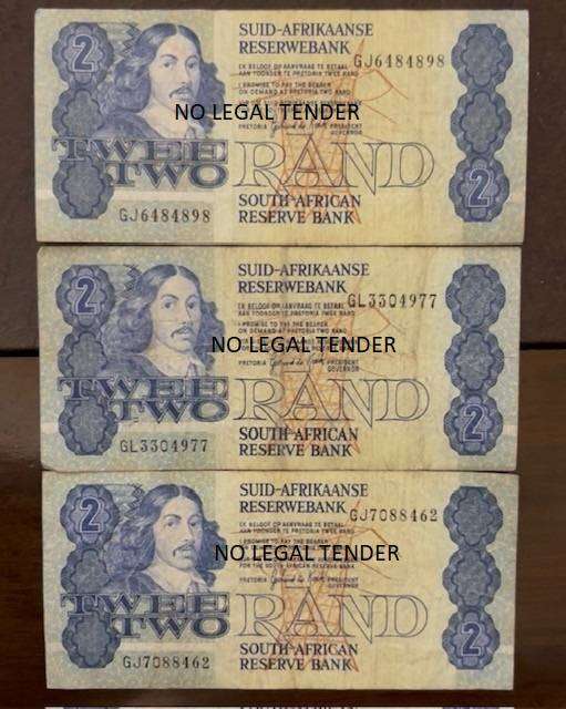 Two Rand NOTE SET OF THREE