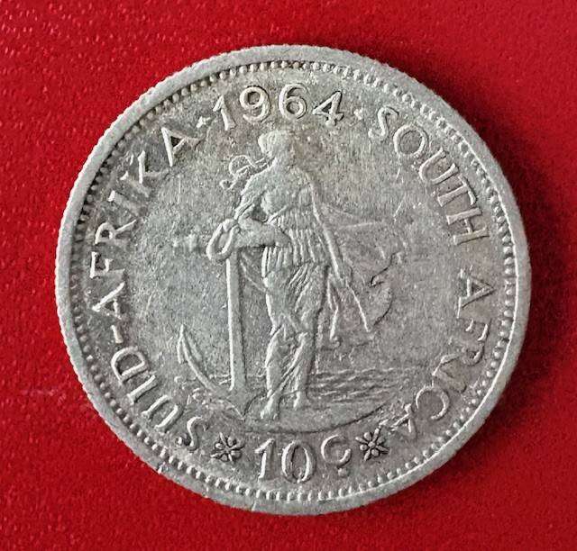 SA 1964 Ten cent Silver Coin