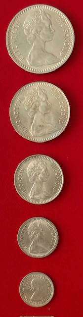 Rhodesia 1964 25 c -20c -10 c -5 c and 3 pence complete set