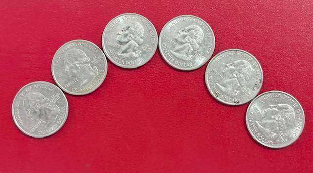 6 x USA States Quarters Collectable all different States.