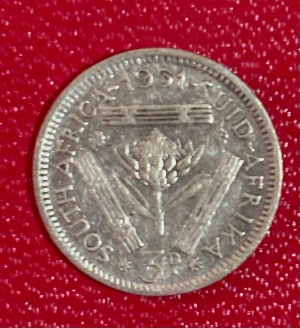 SA Threepence 1951