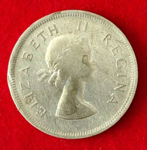 SA 1955 Two and a Half shilling Silver coin - Detail