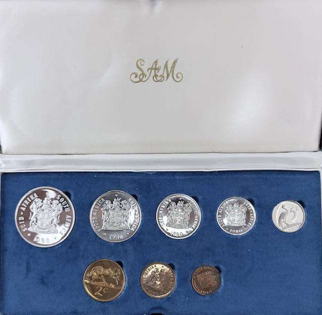 SA 1980 Proof Mint Set in Blue Box