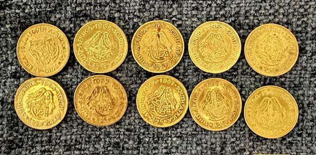 SA Mix Half cent Coins lot x 10