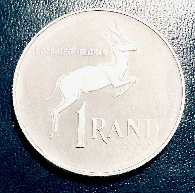 South Africa 1987 R1  SPOTLESS IN Blue Mint box Proof