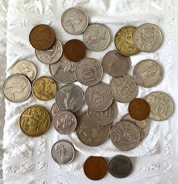 Mixed Australian coins - Bid per coin