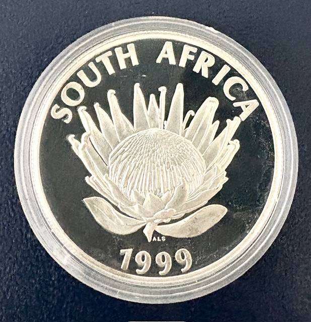 SA 1999 R1 - Mining Industry in SA - Only 2 617 minted Proof - In Blue Mint Box in capsule