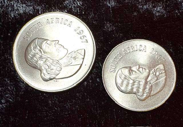 SA 1967 UNC Ten cent and Twenty cent English