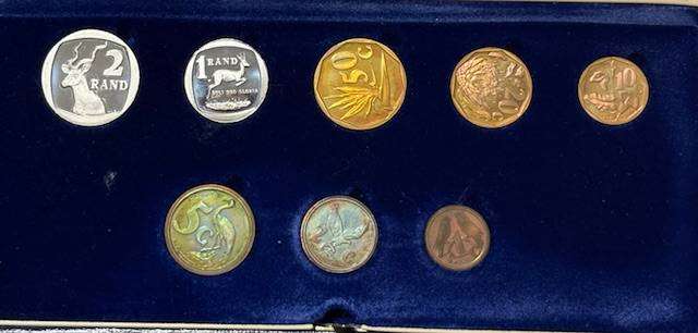 SA 1992 Proof Mint set with FW de Klerk One Rand