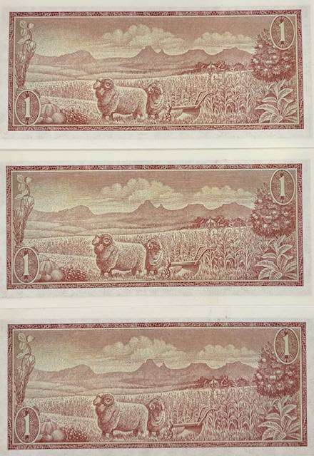 TW de Jongh 3 Consecutive numbers SA R1 - highly collectable