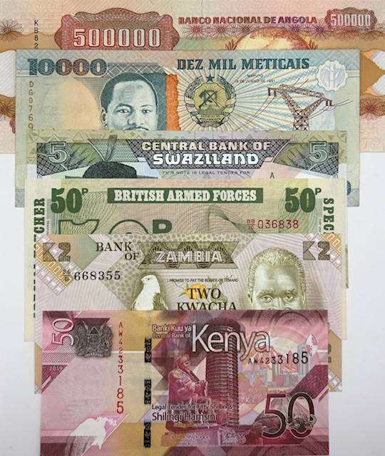 Mixed Africa World Bank notes - 6 - Almost perfect notes - highly collectable