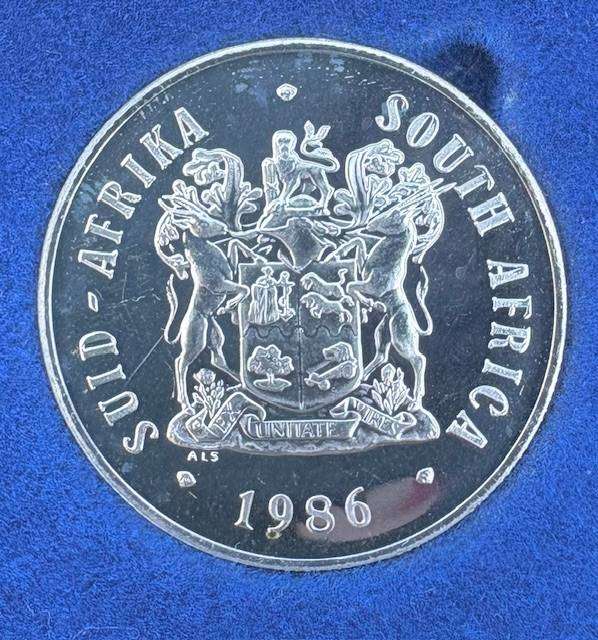 SA 1986 One Rand - 100th Anniversary - Johannesburg - Proof