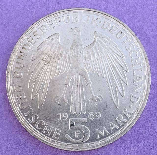 Germany 5 Mark - 375th Anniversary of Gerhardus Mercator - 1969
