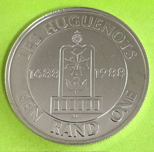 1988 Les Huguenots R1 Silver Commemorative UNC Brilliant Luster Scarce Issue