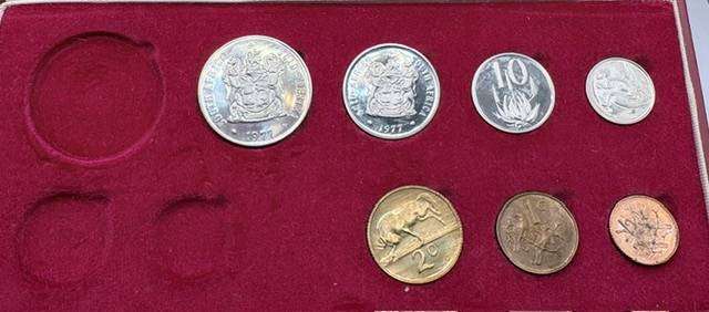 1977 Proof set without One Rand - In original Red mint box