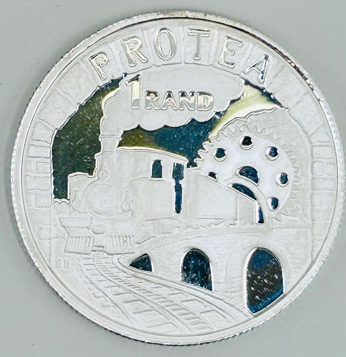 One Rand 1995 SA Silver proof -  Railway Ultra Cameo Coin