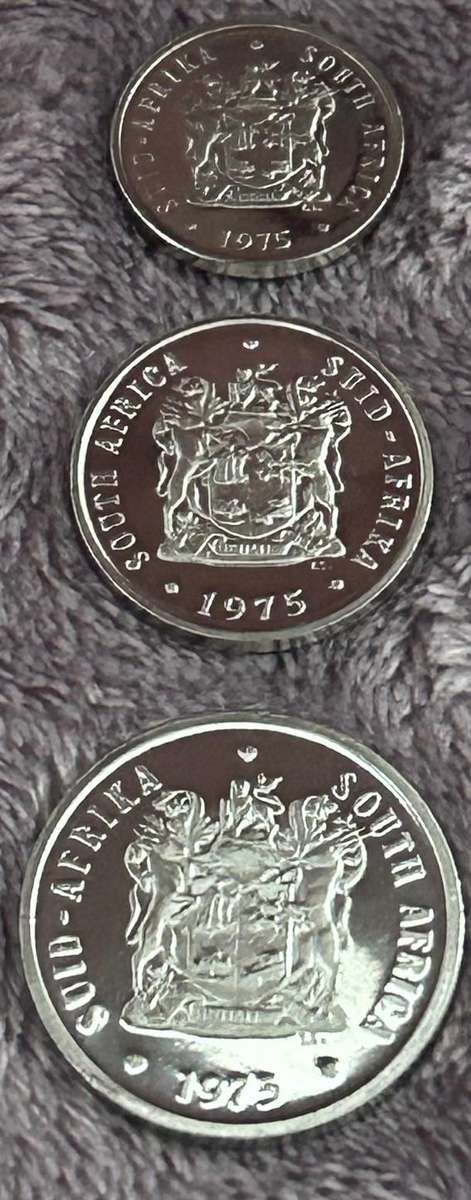 1975 Proof set of 5 cent and 10 cent  and 20 cent Package - Spotless coins