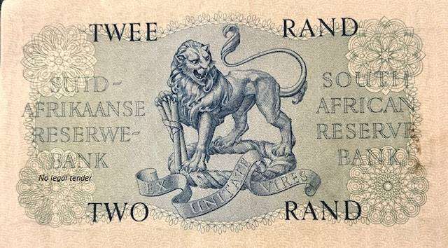 SA G Rissik R2 note - First Issue - Afrikaans/English