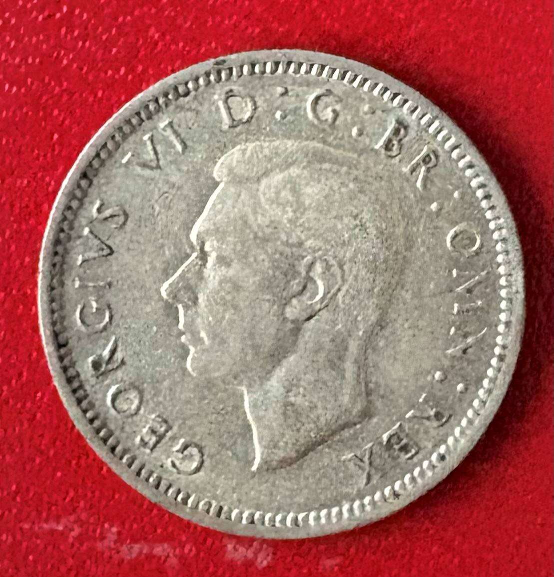 UK 1964 6 Pence Silver Coin A/U