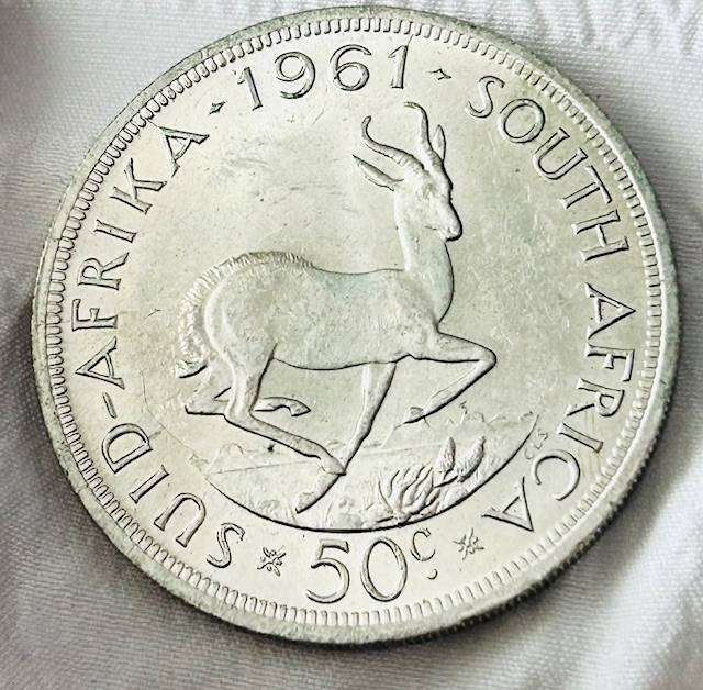 1961 SILVER 50 cent (CROWN)UNCIRCULATED