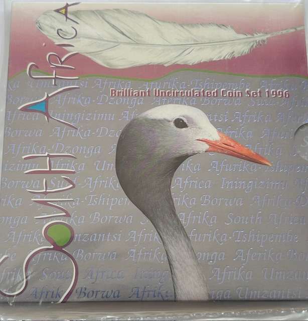 1996 South Africa Blue Crane Proof Coin Set in original mint box