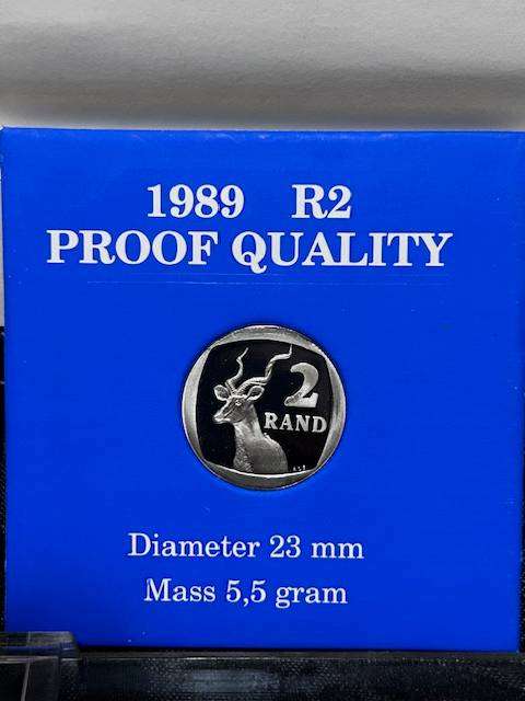 1989 PROOF  R2 COIN IN ORIGINAL BLUE COIN HOLDER FROM MINT