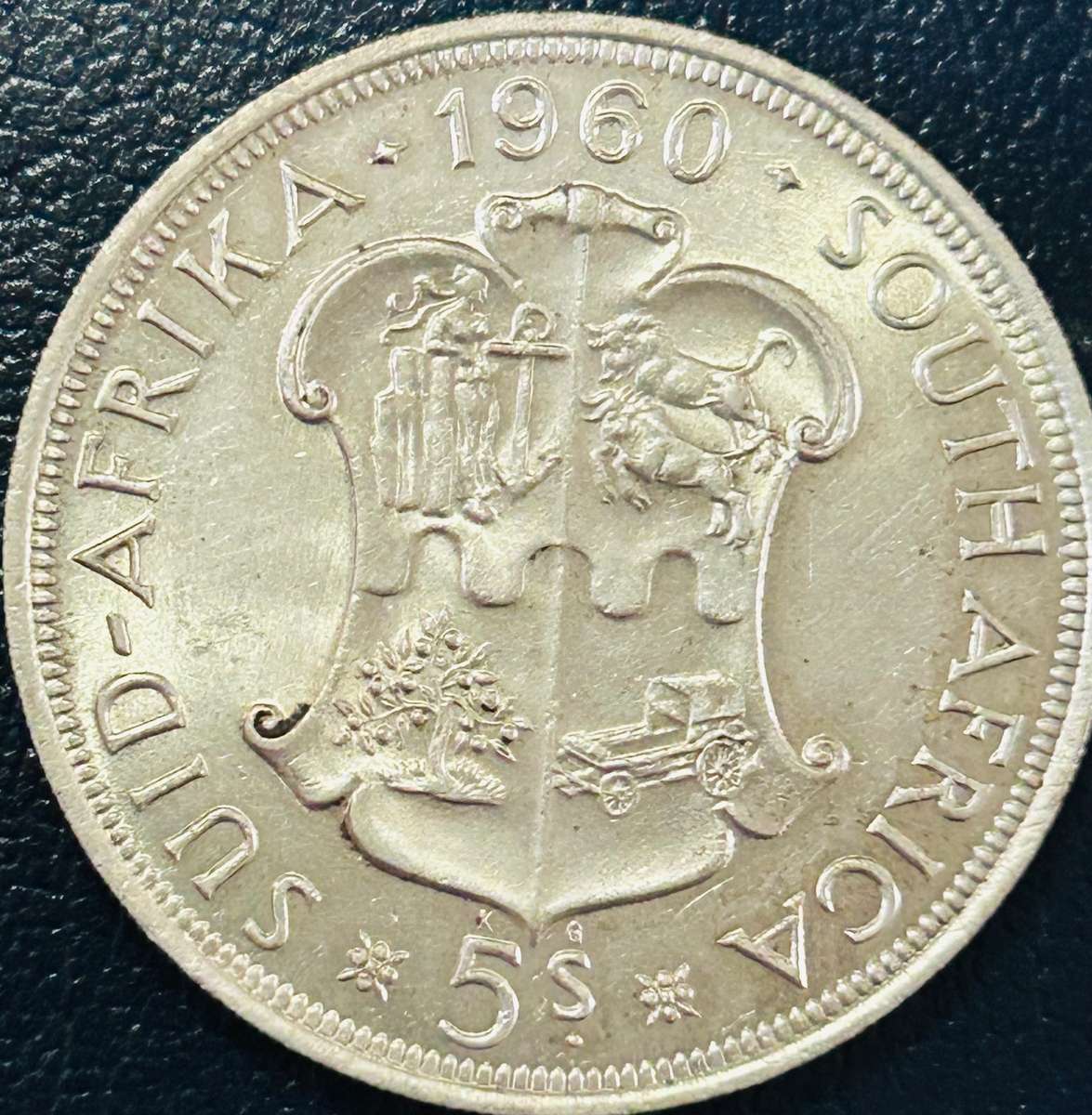 1960 5 SHILLINGS - SILVER - UNION BUILDING (LAST 5 SHILLING MINTED) (WEEKLY SPECIAL)