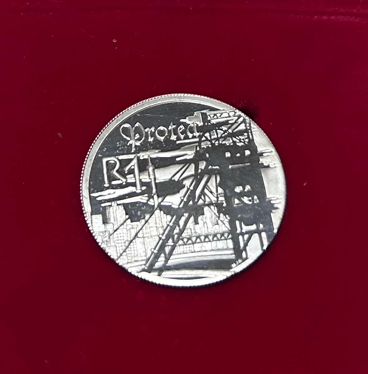 1999 SA Silver R1 Proof Gold Mining LOW!! Mintage 2 617