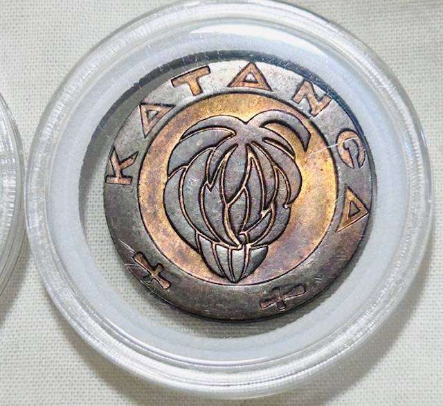 1961 KATANGA 5- and 1-Franc coins issued just for 4 years Highly collectable