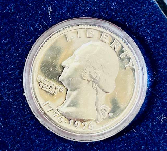  USA 1976 BICENTENNIAL PROOF SET SCARES IN SOUTH AFRICA (ALL THREE COINS SILVER)