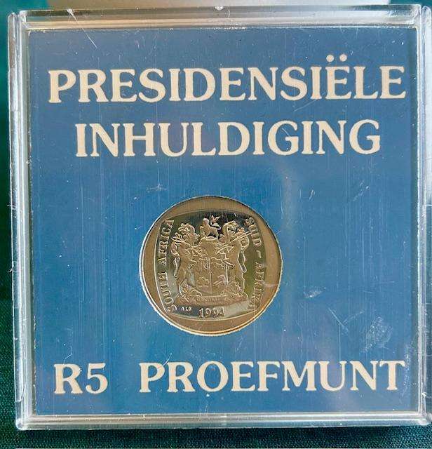 1994 - Proof R5 Presidential Inauguration In Perspex Case - Mintage 10,000