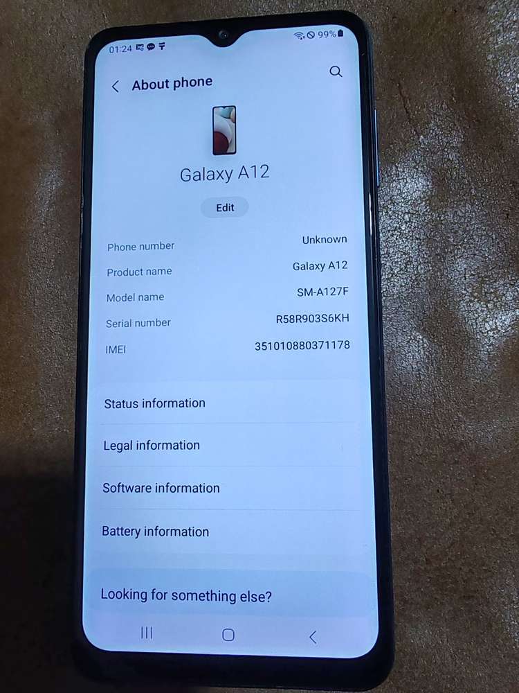 SAMSUNG GALAXY A12 , 64G/4G WITH FINGERPRINT, INFINITY U DISPLAY