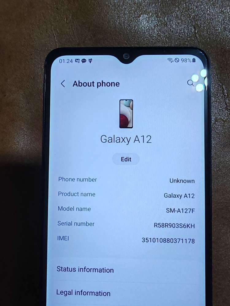 SAMSUNG GALAXY A12 , 64G/4G WITH FINGERPRINT, INFINITY U DISPLAY