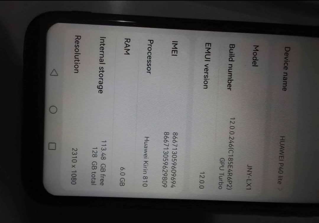 SMARTPHONE HUAWEI P40 LITE|| 128G/6G, 48MP QUATRO CAM,FINGERPRINT, BIG BATTERY