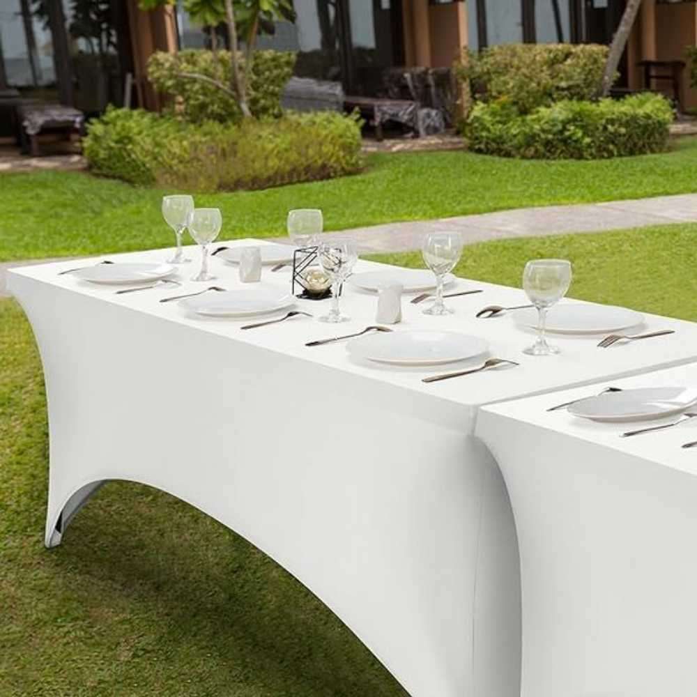 HUrriaj Stretch Trestle Tablecloth - White