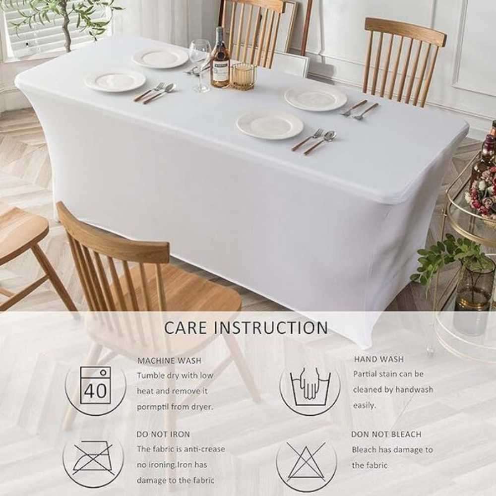 HUrriaj Stretch Trestle Tablecloth - White