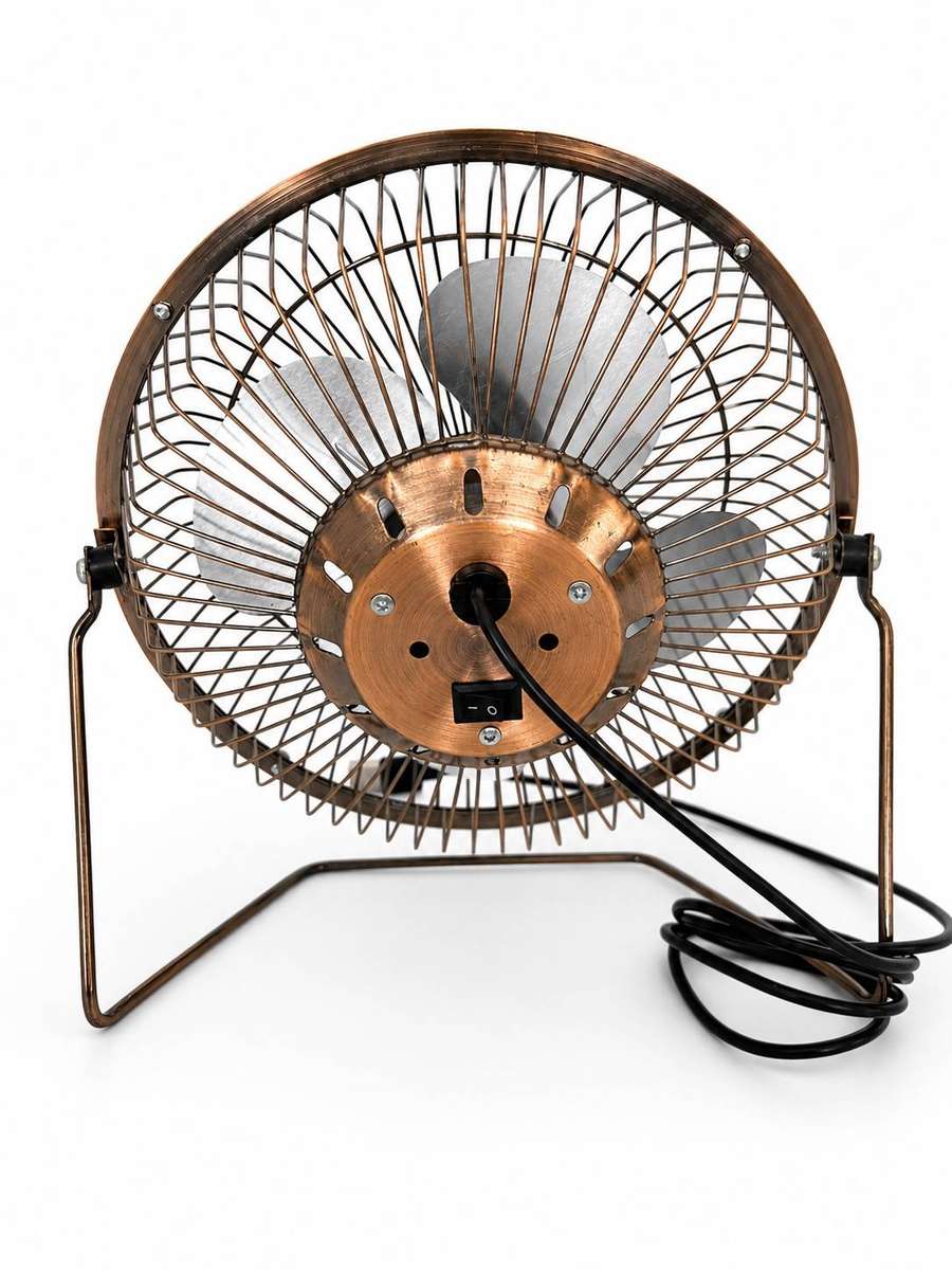 ZEN USB Desk / Gaming Fan  Copper-Tone Metal Table Fan